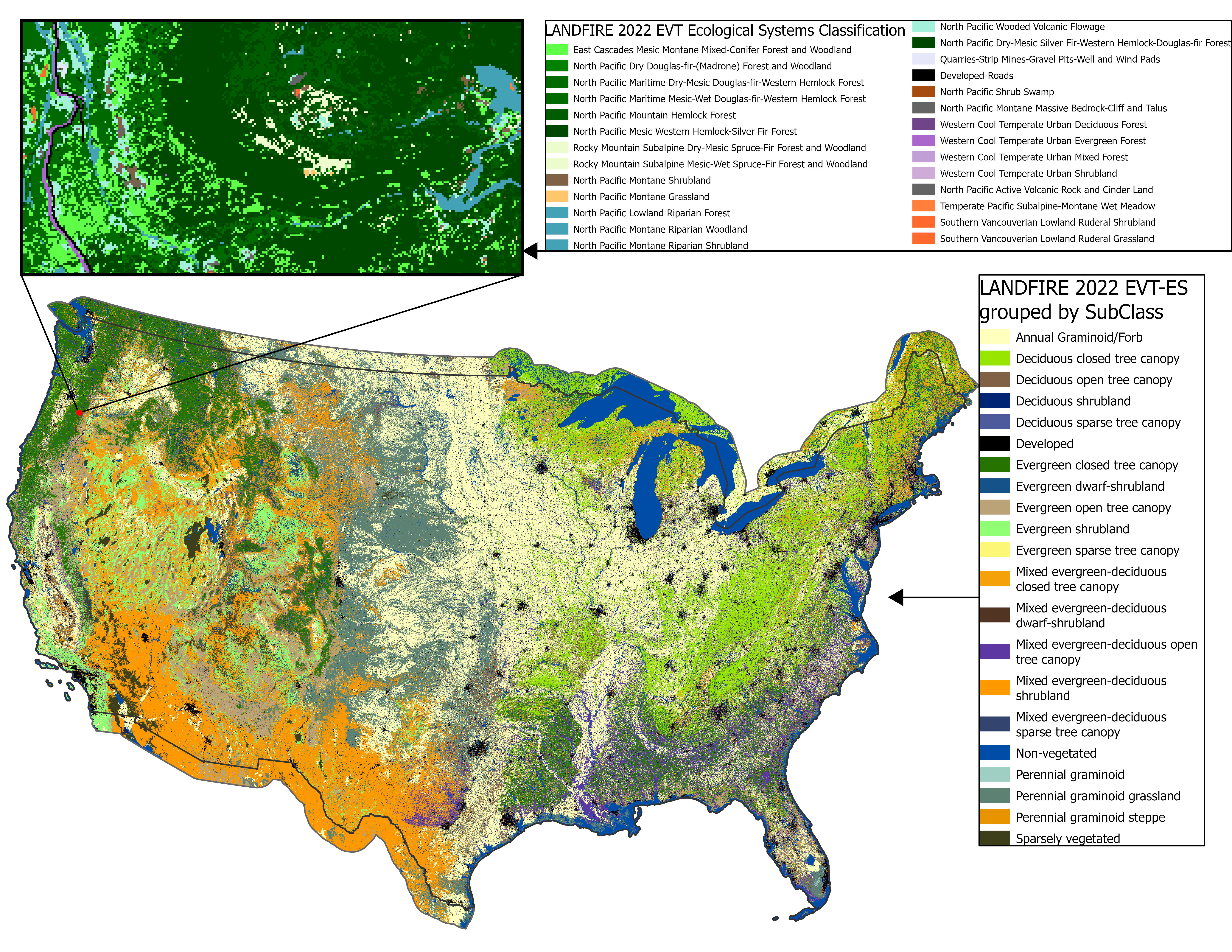 Flyout image of topography in northwest US