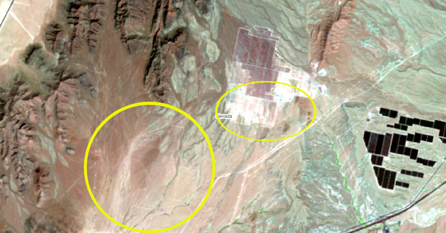 Satellite view of pre-2021 vegetation before solar panel installation