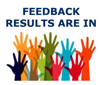 Feedback results graphic showing hands