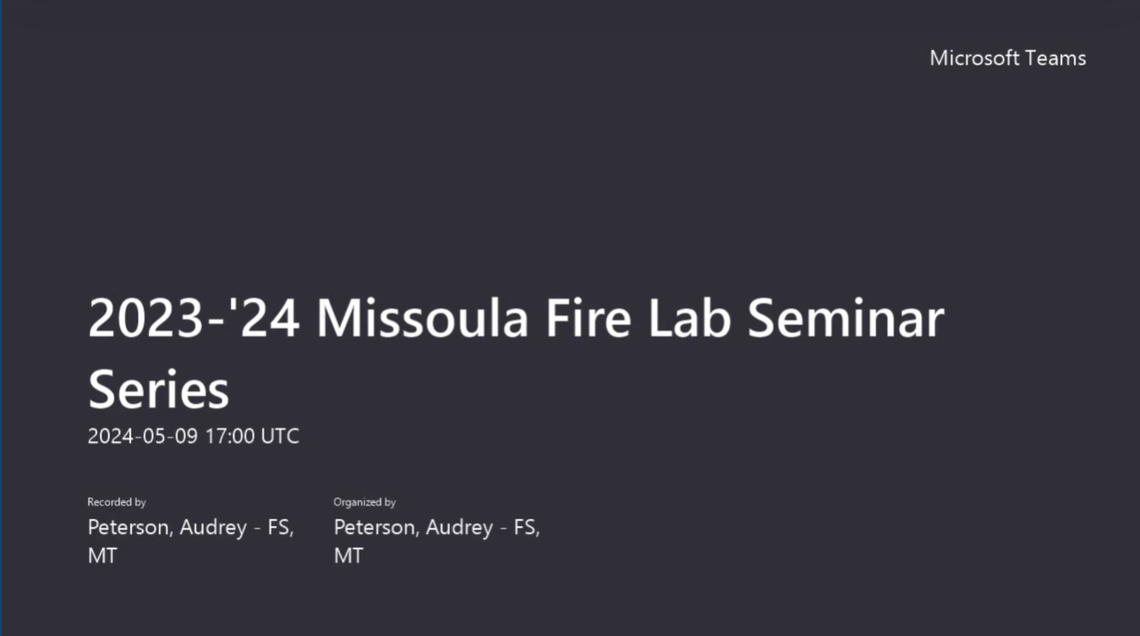 2023 - 24 Missoula Fire Lab Seminar Series