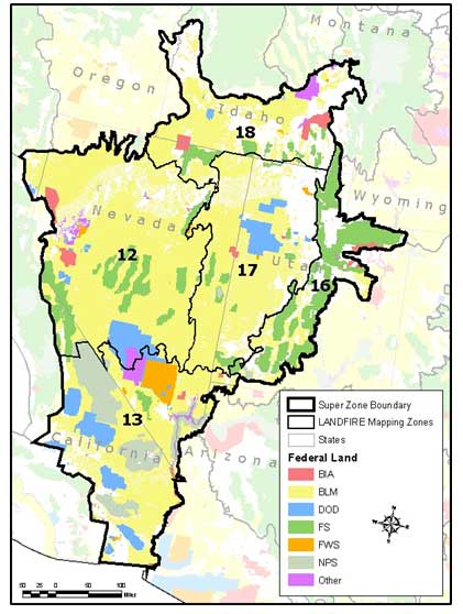 Image showing great basin zone numbers